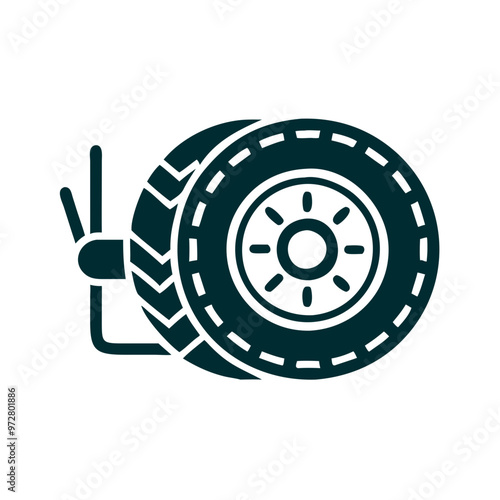 Icon of Spare Tire. Auto, car, traffic, transport