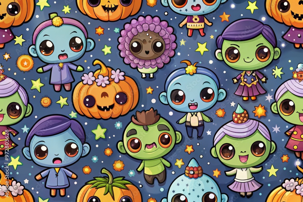 seamless pattern with monsters seamless pattern with monsters