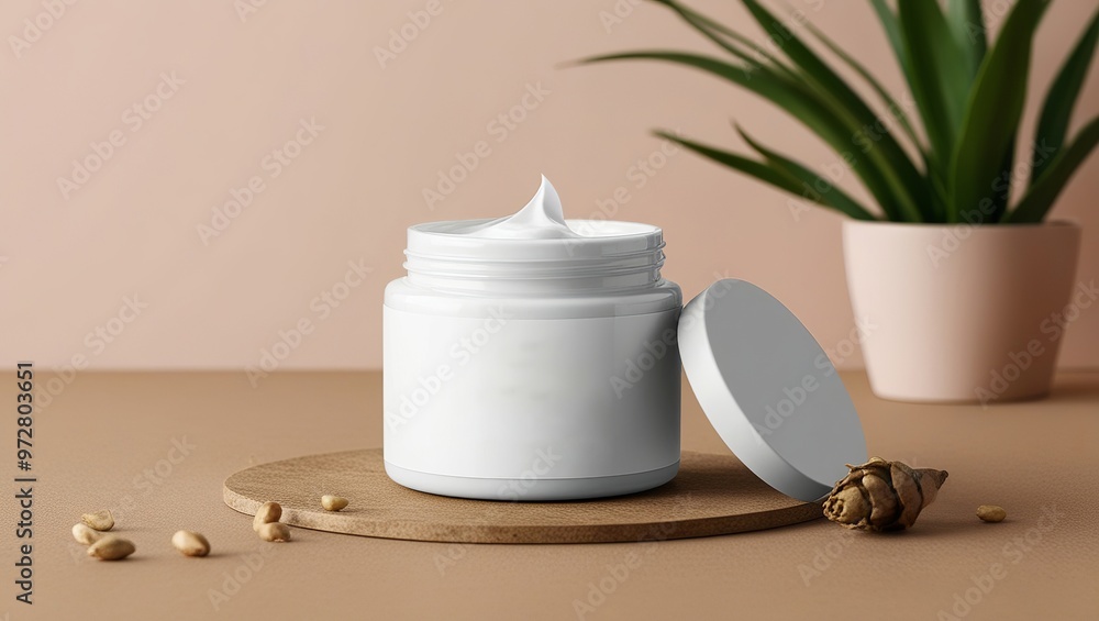 Lotion jar mockup for product promotional Lotion jar mockup for product promotional