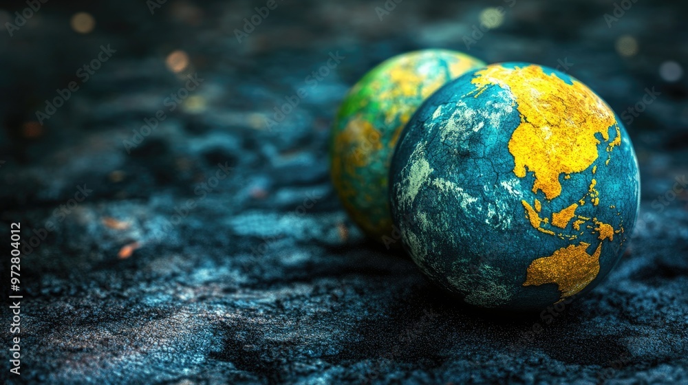 Globes with Carbon emissions reduction Globes with Carbon emissions reduction