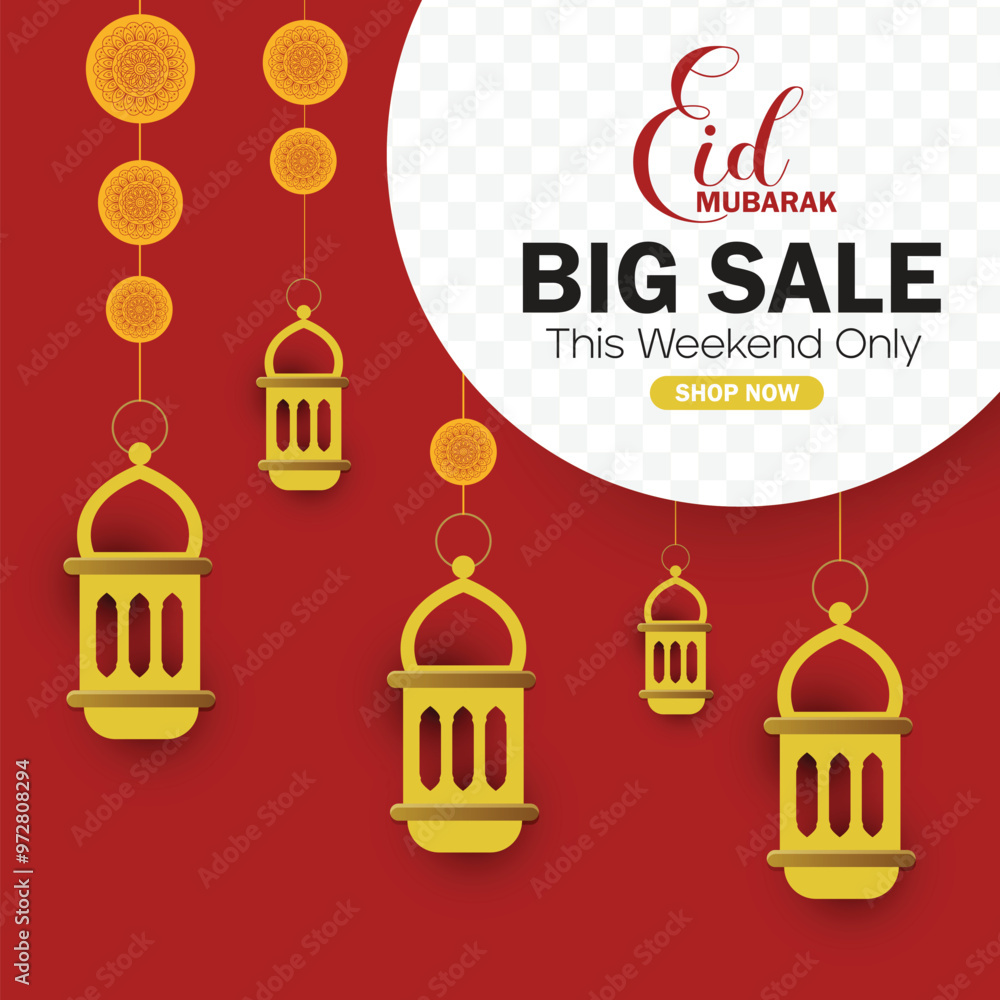Eid Mubarak social media big sale poster design Eid Mubarak social media big sale poster design