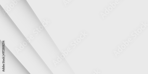 Panoramic geometric shapes on abstract white background simple