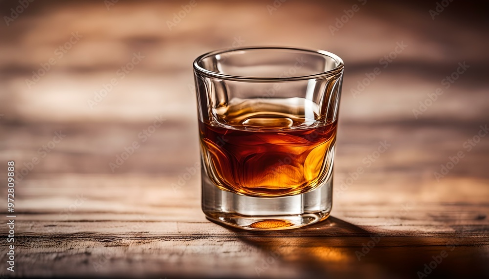 Alcoholic Brown Rum in a Shot Glass Ready to Drink
Alcoholic Brown Rum in a Shot Glass Ready to Drink