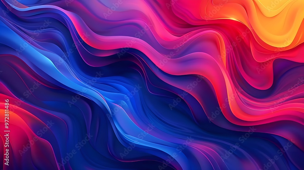 Vibrant Abstract Colorful Waves Vibrant Abstract Colorful Waves