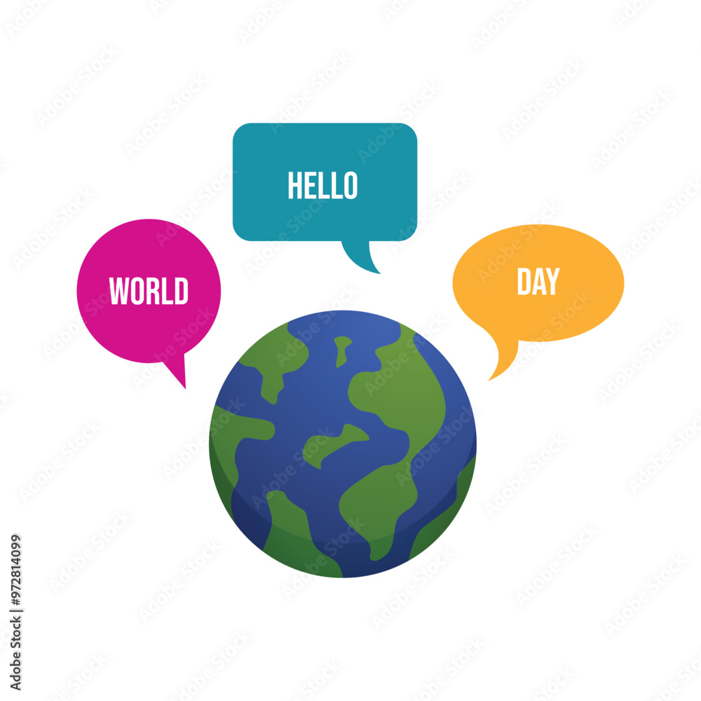 vector graphic of World Hello Day ideal for World Hello Day celebration. vector graphic of World Hello Day ideal for World Hello Day celebration.