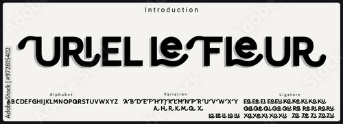 Modern elegant and luxury vector font. Typography urban style alphabet fonts for fashion, sport, technology, digital, movie, logo design, vector illustration