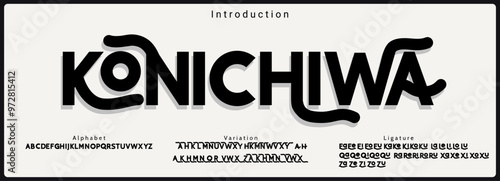 Modern elegant bold vector font. Typography urban style alphabet fonts for fashion, sport, technology, digital, movie, logo design, vector illustration