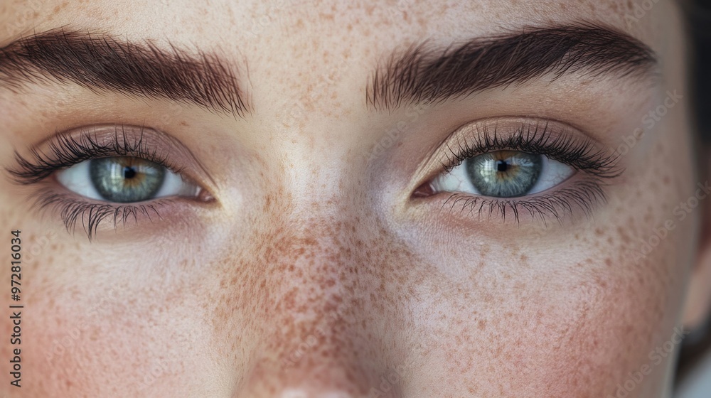 Fototapeta premium Detailed Close Up of a Woman’s Face Highlighting Unique Features