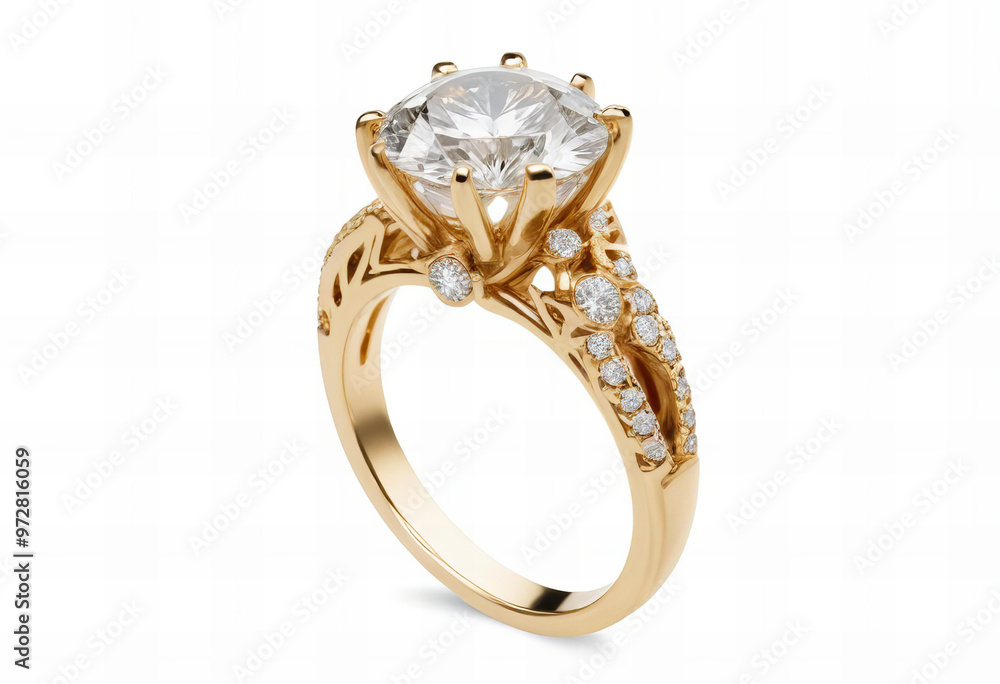 Elegant Gold Diamond Ring Elegant Gold Diamond Ring
