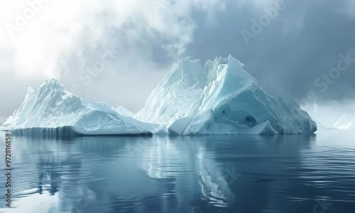 Wallpaper Mural Floating iceberg in misty Antarctic waters, Video Torontodigital.ca