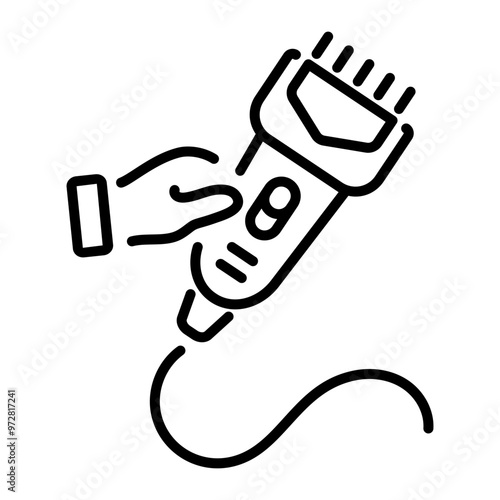 A line icon of shaving machine 