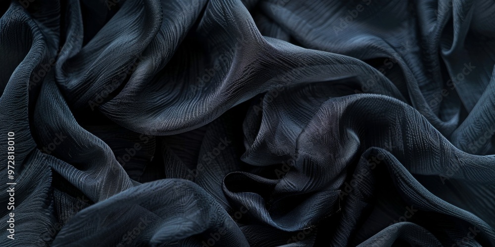 Fototapeta premium Dark Fabric with Subtle Texture - Abstract Photography