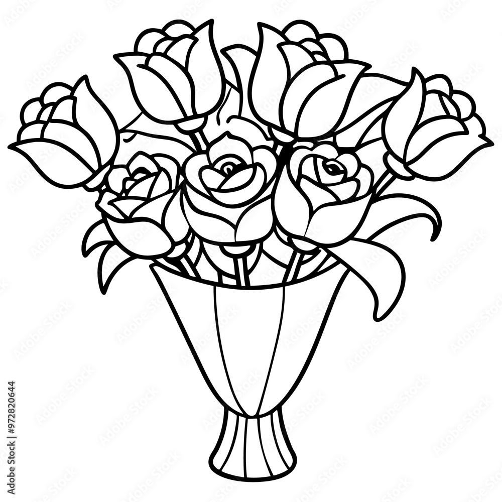 ceremony flowers outline coloring book page line art drawing ceremony flowers outline coloring book page line art drawing
