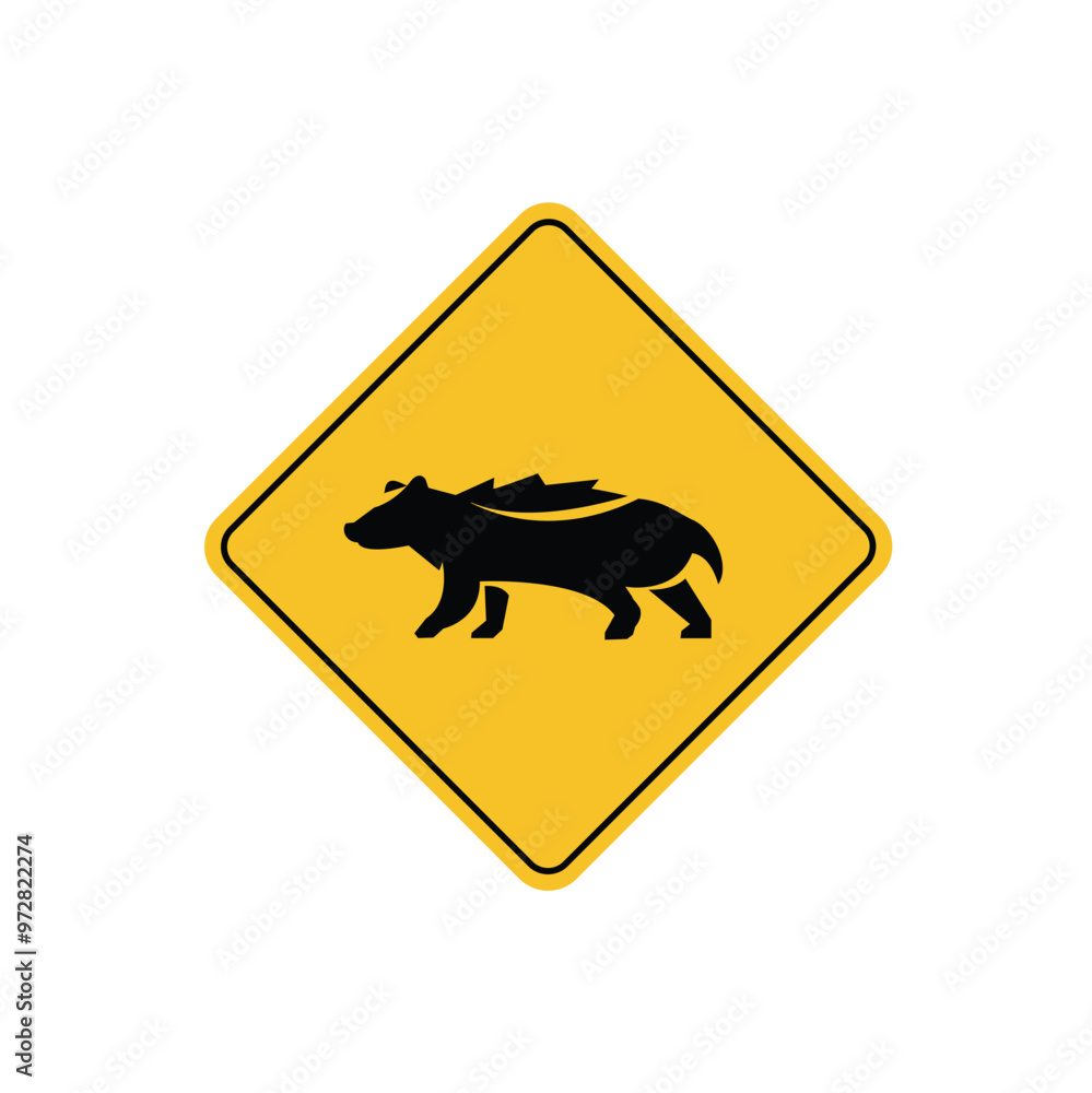 road sign icon, badger crossing on yellow rhombus. board.suitable for poster use and web icon
road sign icon, badger crossing on yellow rhombus. board.suitable for poster use and web icon