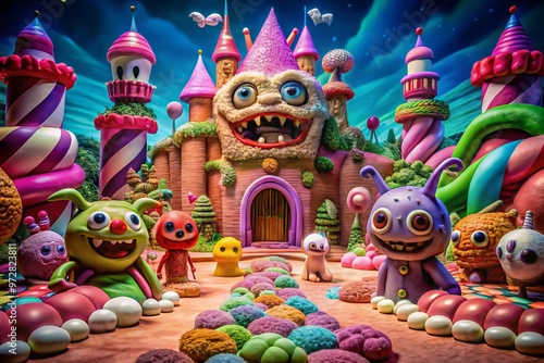 Candyland Castle Creepy Critters Scene photo