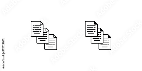 duplicate set icon with white background vector stock illustration