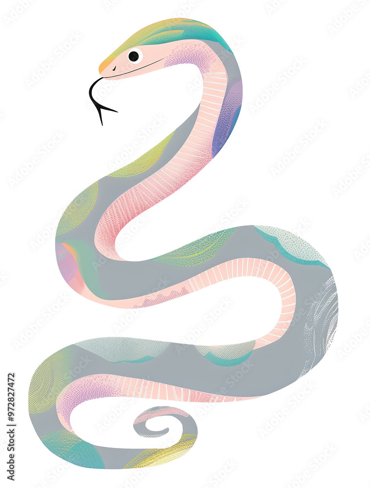 Obraz premium Snake png cute animal, transparent background