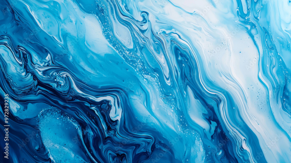 A blue and white swirl pattern with a lot of white dots A blue and white swirl pattern with a lot of white dots