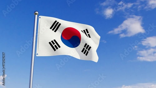 Animated Flag of South Korea