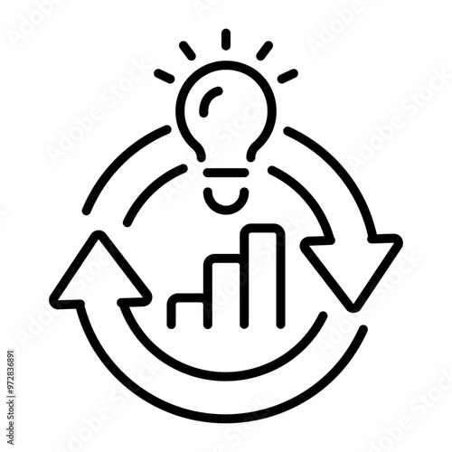 An outline icon of continuous improvement photo