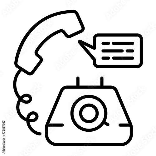 A line style icon of customer helpline 