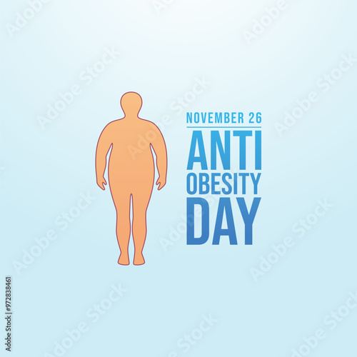 Anti Obesity Day vector design template good for celebration usage. Anti Obesity Day design. flat design. eps 10.