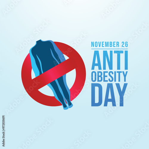 Anti Obesity Day vector design template good for celebration usage. Anti Obesity Day design. flat design. eps 10.