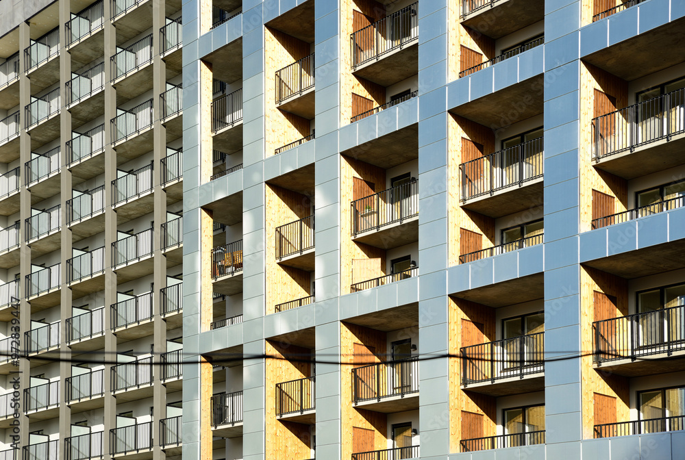 Obraz premium Balconies in apartment residential buildings