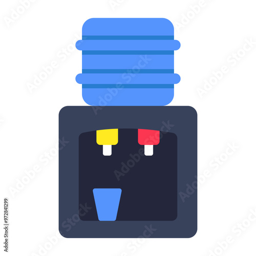 Premium design icon of water dispenser 