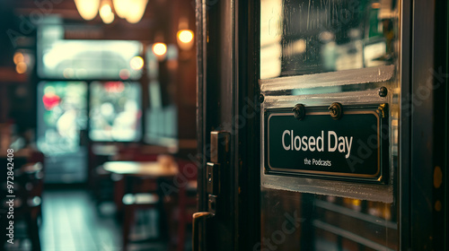 Dimly lit restaurant interior with 