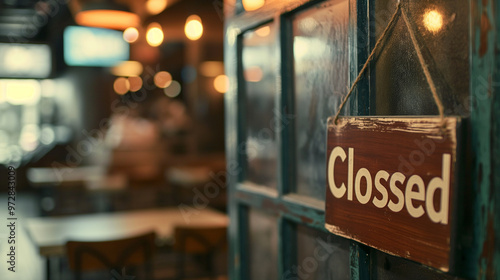 Dimly lit restaurant interior with 