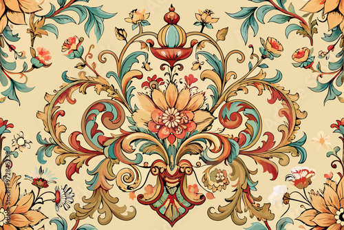 Harmonious abstract pattern with trendy aesthetics and geometric print. 