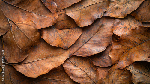 A close up of brown leaves with a lot of detail