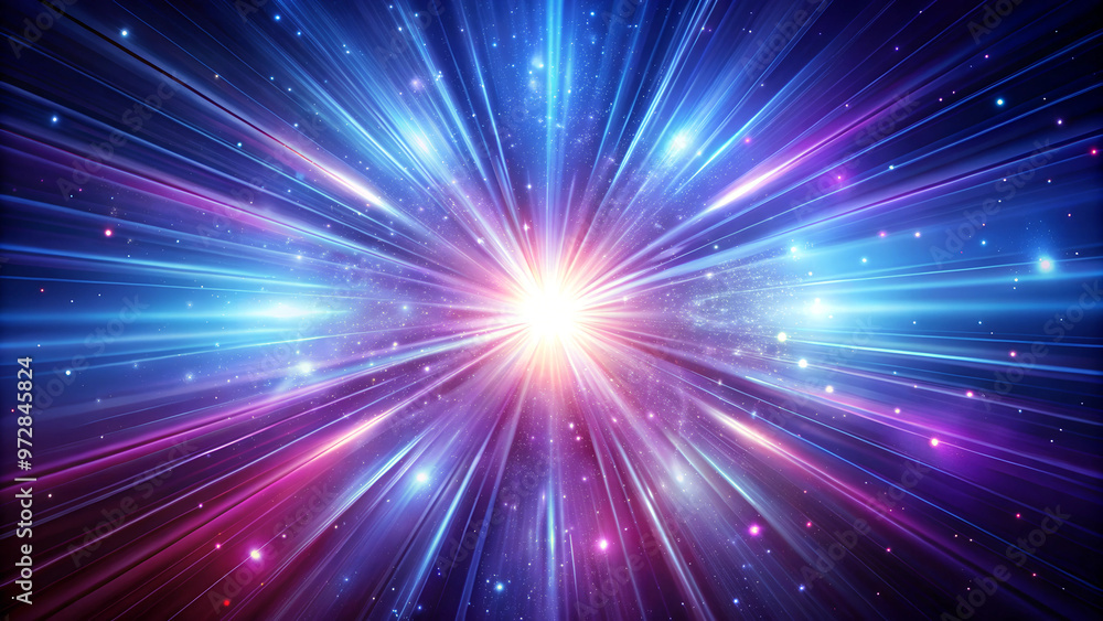 Abstract cosmic light burst in vibrant blue and purple hues for space-themed designs Abstract cosmic light burst in vibrant blue and purple hues for space-themed designs