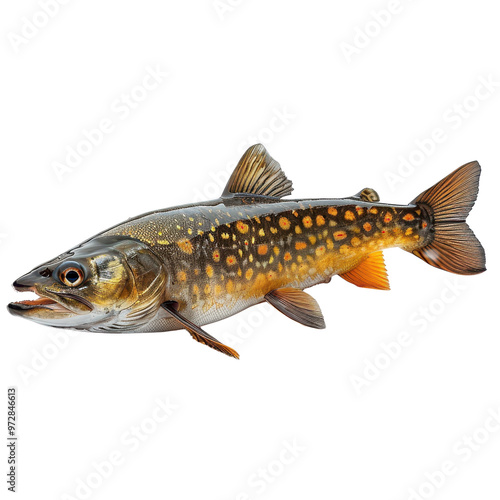 Spotted trout fish isolated transparent background