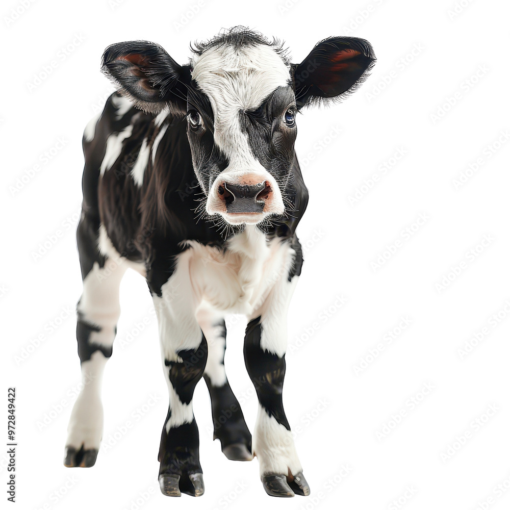 Cute Black and White Calf Portrait Cute Black and White Calf Portrait