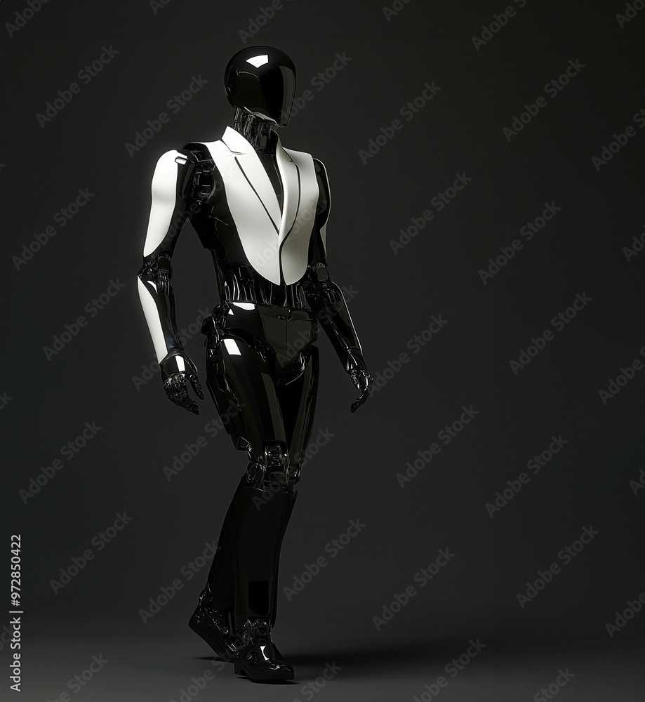 High Fashion Android Robot Wearing like a Men Suit acting like Fashion Model High Fashion Android Robot Wearing like a Men Suit acting like Fashion Model