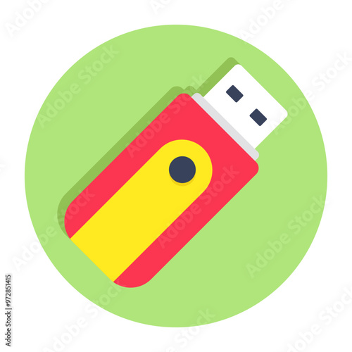 A trendy design icon of usb