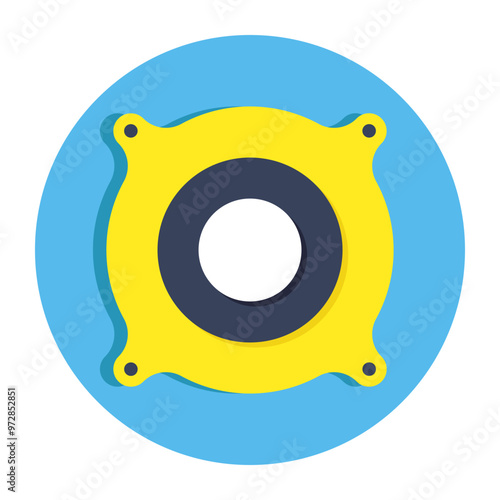 Premium design icon of woofer 