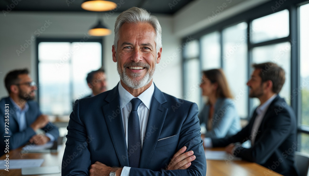 Middle-aged executive in a modern office, exuding confidence and leadership with a warm, inviting atmosphere.
Middle-aged executive in a modern office, exuding confidence and leadership with a warm, inviting atmosphere.
