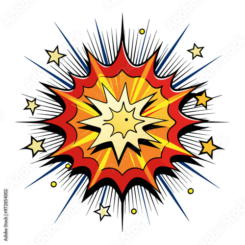 Colorful Comic Explosion Graphic