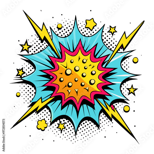 Colorful Comic Explosion Graphic