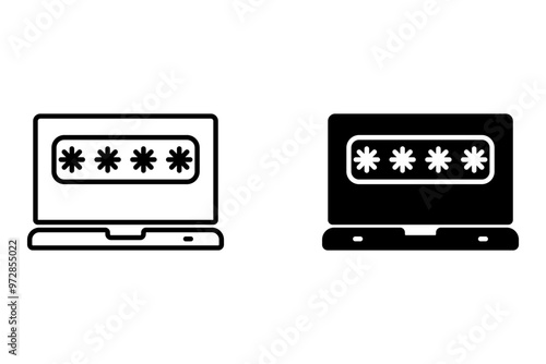 Password icon. Security password icon in trendy flat style design. vector illustration
