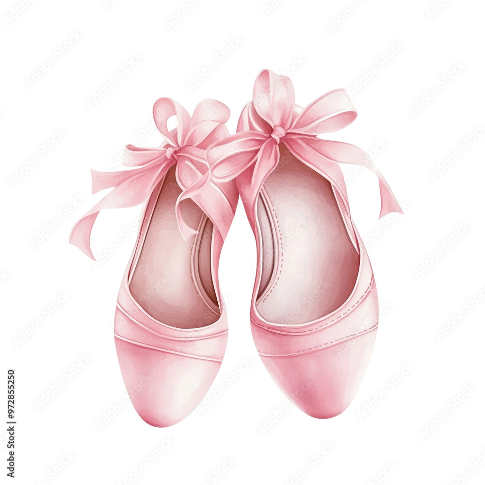 Elegant pink ballet shoes with ribbons, perfect for dance performances and artistic designs. Ideal for fashion and dance-themed projects. Elegant pink ballet shoes with ribbons, perfect for dance performances and artistic designs. Ideal for fashion and dance-themed projects.