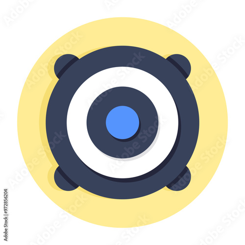 Modern design icon of woofer