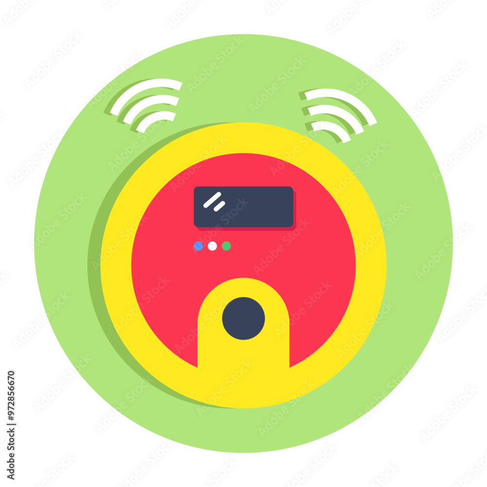 An icon design of smart vacuum An icon design of smart vacuum