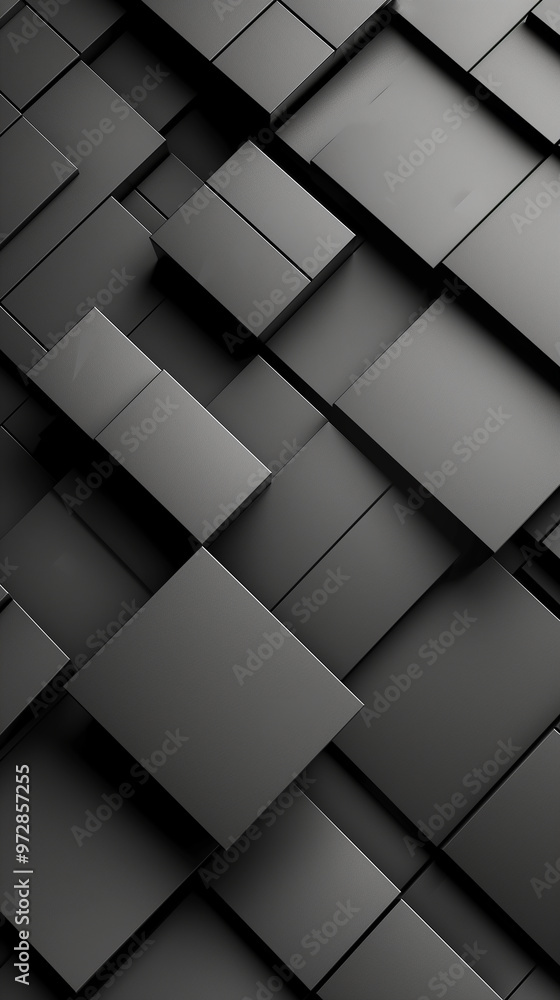 A black and white photo of a wall made of gray blocks A black and white photo of a wall made of gray blocks