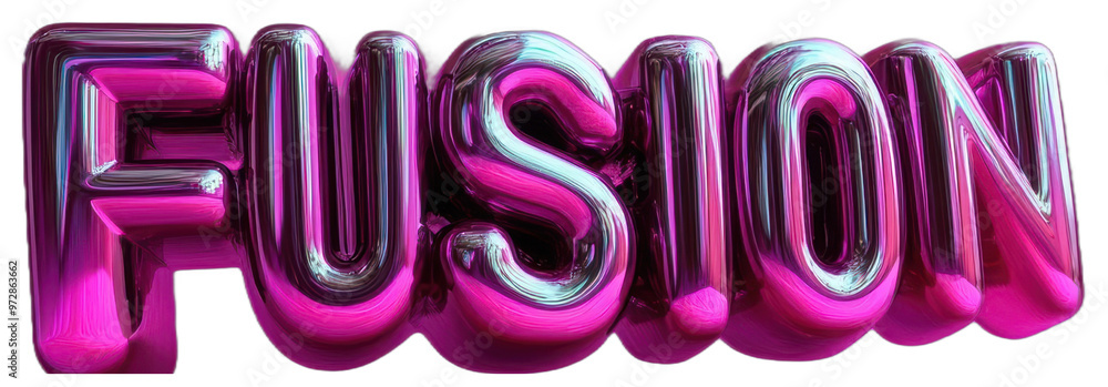 Shiny metallic letters spelling out the word fusion Shiny metallic letters spelling out the word fusion