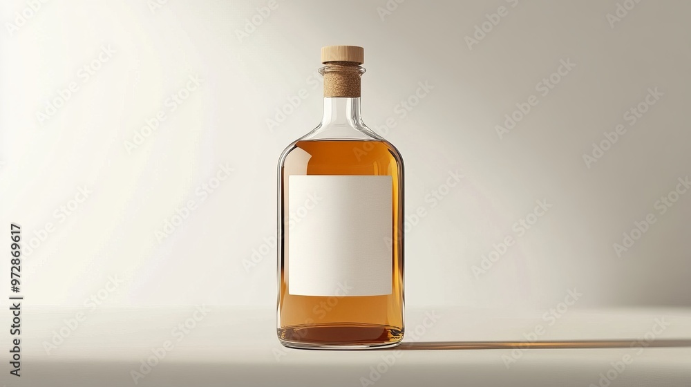 Branding Product Packaging Glass Bottle Label Mockup Branding Product Packaging Glass Bottle Label Mockup