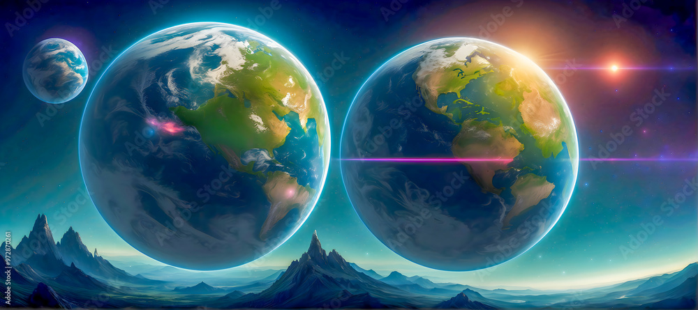 AI-generated image depicting parallel universes that fire up our imagination and curiosity AI-generated image depicting parallel universes that fire up our imagination and curiosity